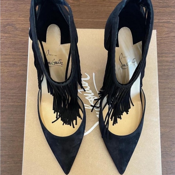 Christian Louboutin
Curtain Fringe Ankle-Strap Pumps - Picture 3 of 6